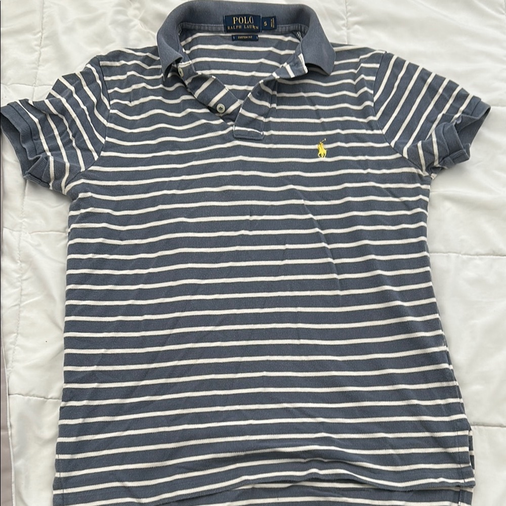 Polo by Ralph Lauren Blue and White Striped Polo Shirt